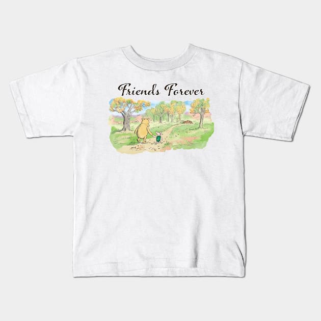 Friends Forever Kids T-Shirt by AnnetteMSmiddy